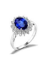 lovely silver sapphire gemstone birthstone baby ring